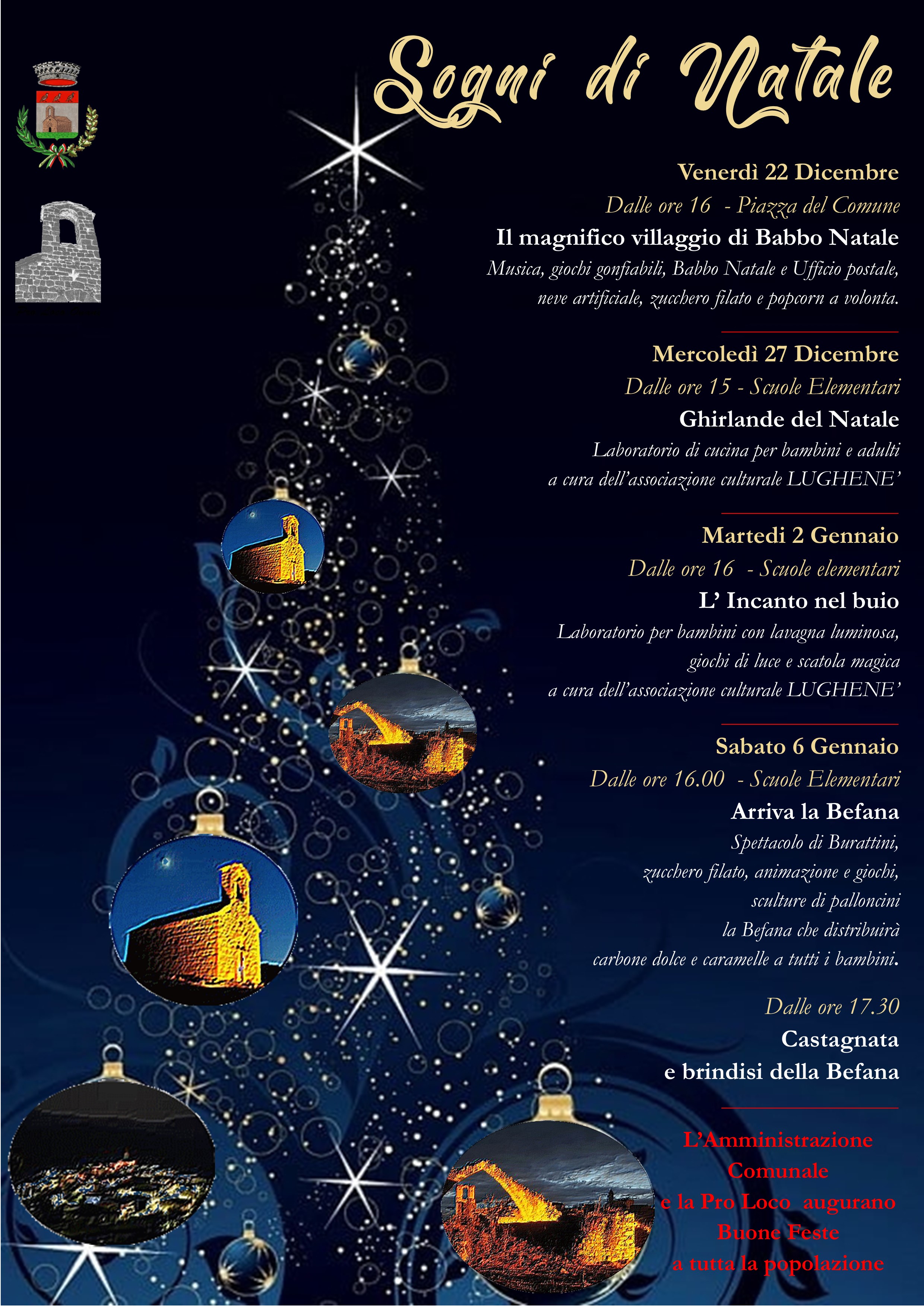 Sogni di Natale, attività socio culturali per il periodo Natalizio.